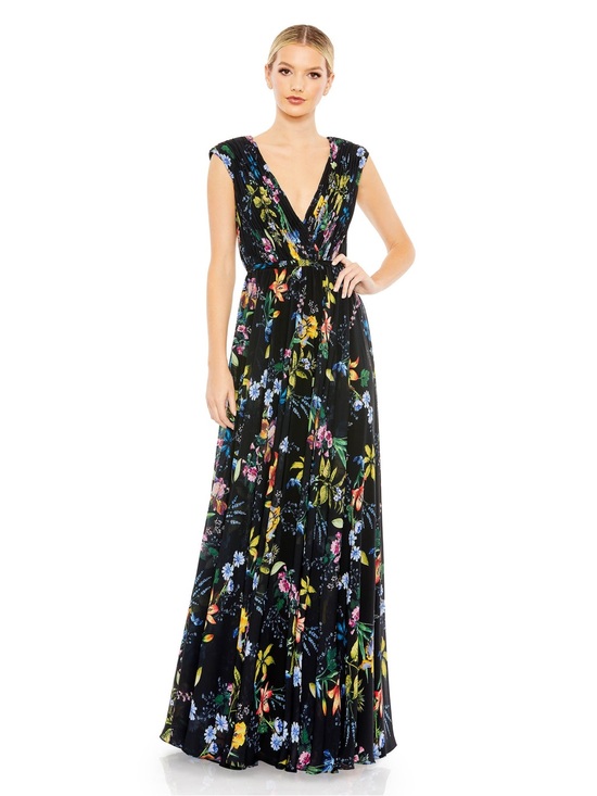 Mac Duggal Dresses & Skirts - Anthropologie Mac Duggal Floral Black Maxi Dress